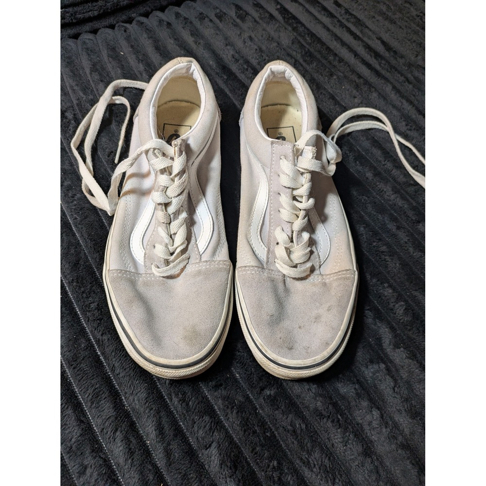Vans Old Skool Light Gray Suede Canvas Skate Shoes Mens 6 Womens 7.5 508731